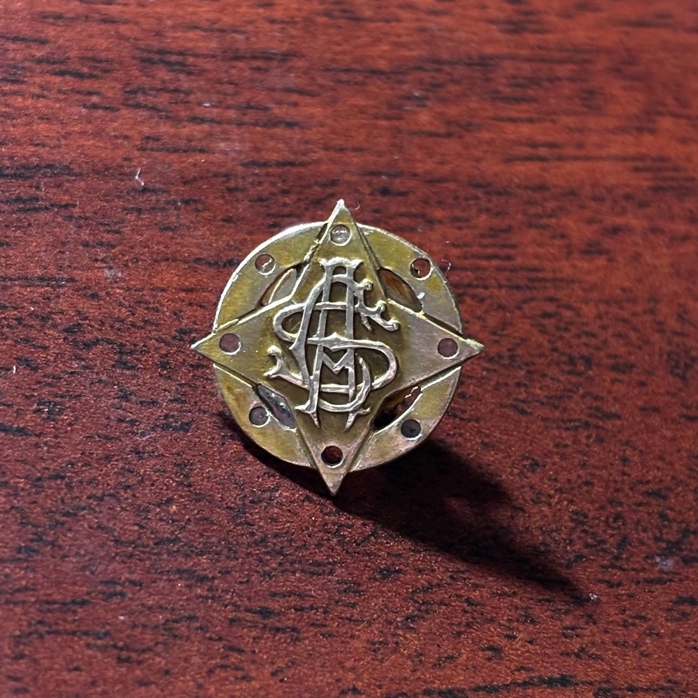 Vintage ASM Star Badge: Fraternal Uniform Emblem, TME Victory Patented